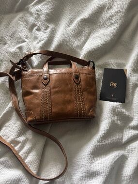 Frye Melissa Cognac Brown Leather Mini Satchel